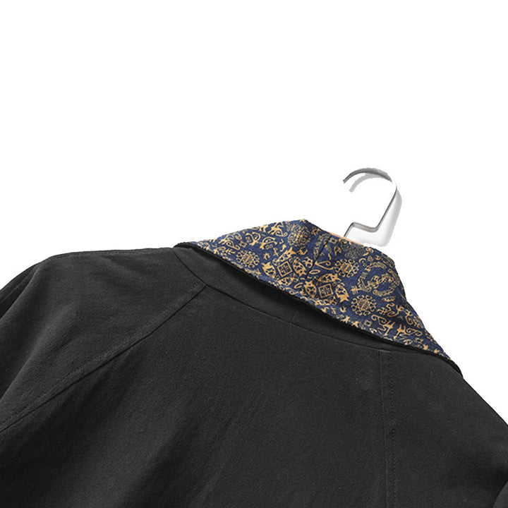 Chaqueta de algodón de largo medio con doble cara para hombre de Buddha Stones Fall