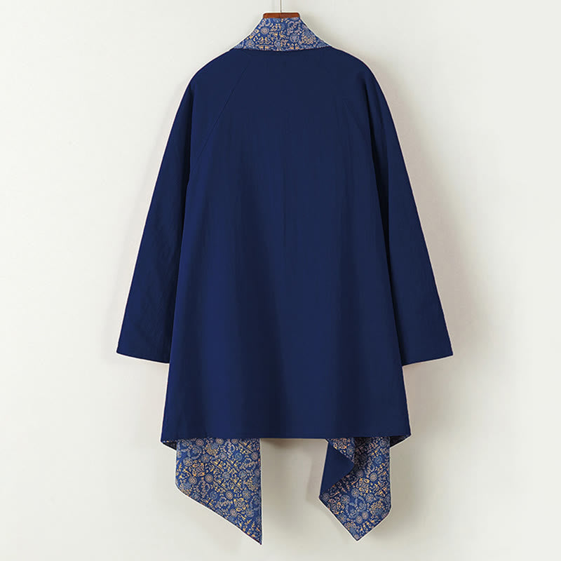 Chaqueta de algodón de largo medio con doble cara para hombre de Buddha Stones Fall