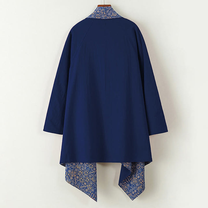 Chaqueta de algodón de largo medio con doble cara para hombre de Buddha Stones Fall