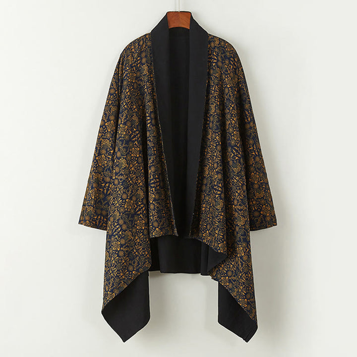 Chaqueta de algodón de largo medio con doble cara para hombre de Buddha Stones Fall