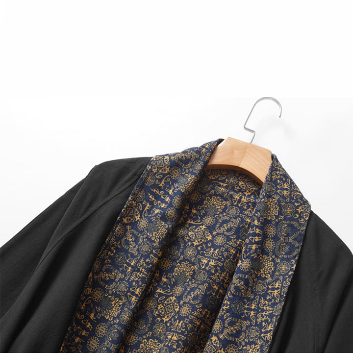 Chaqueta de algodón de largo medio con doble cara para hombre de Buddha Stones Fall - image 10