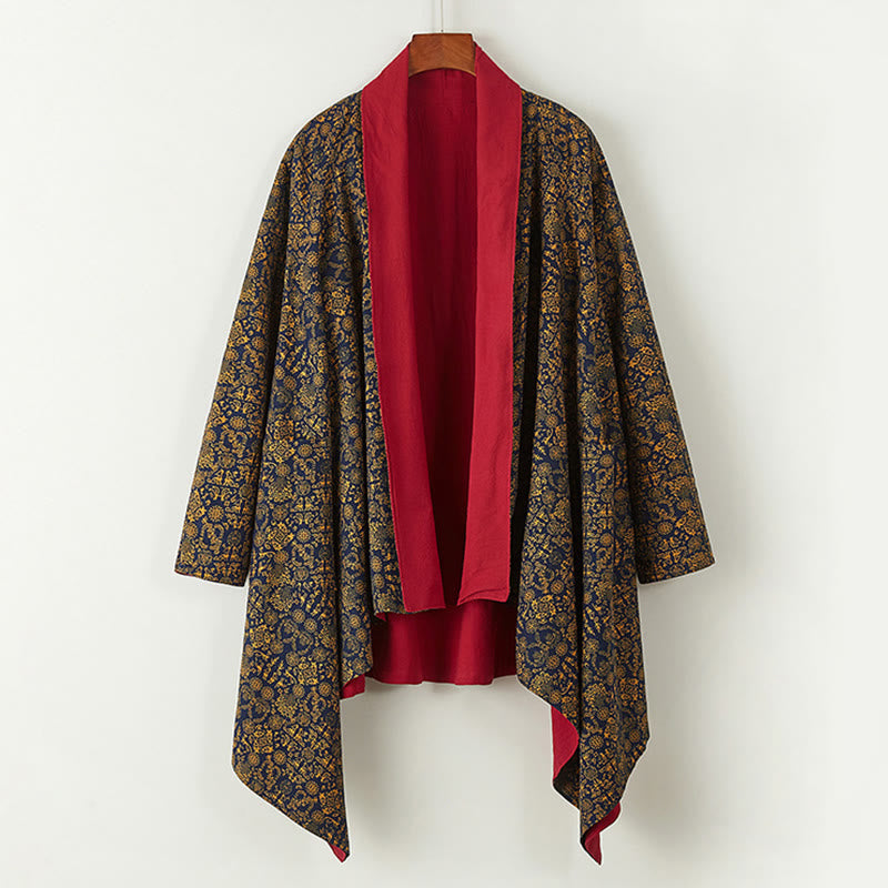 Chaqueta de algodón de largo medio con doble cara para hombre de Buddha Stones Fall