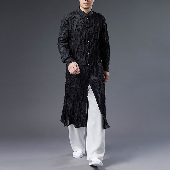 Abrigo de algodón con Buddha Stones para hombre