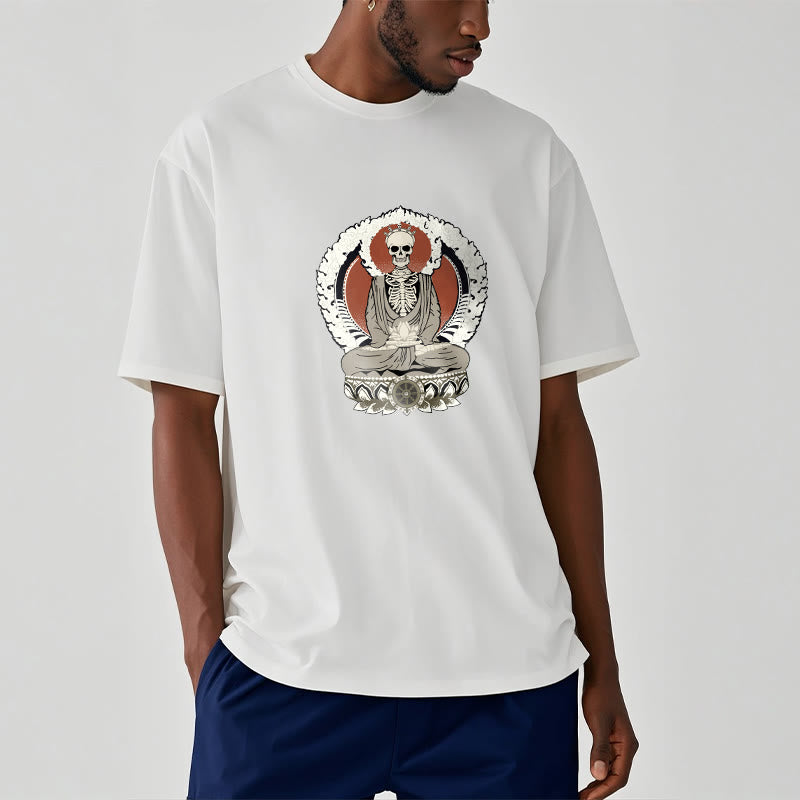 Camiseta con estampado de esqueleto de Buddha Stones - image 7