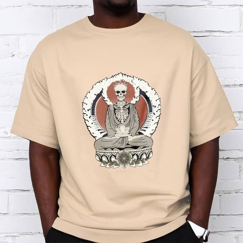Camiseta con estampado de esqueleto de Buddha Stones - image 9
