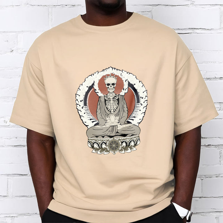 Camiseta con estampado de esqueleto de Buddha Stones - image 9