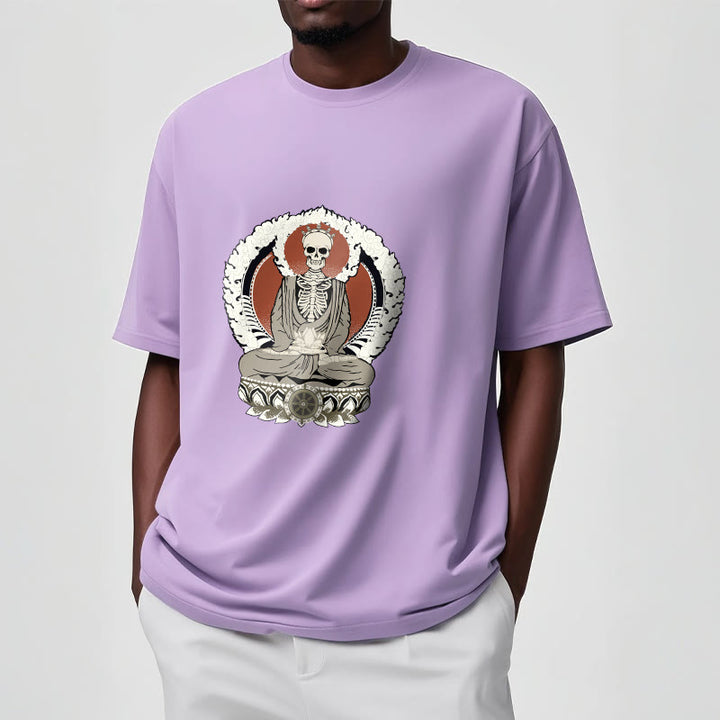 Camiseta con estampado de esqueleto de Buddha Stones - image 17