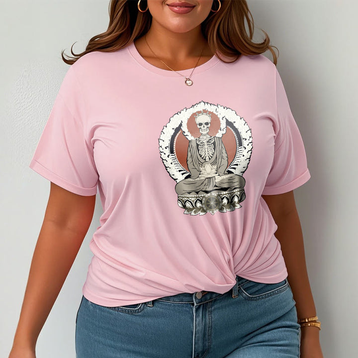 Camiseta con estampado de esqueleto de Buddha Stones - image 13