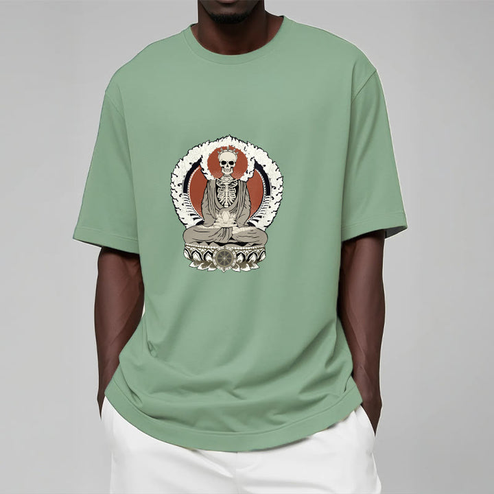 Camiseta con estampado de esqueleto de Buddha Stones - image 15