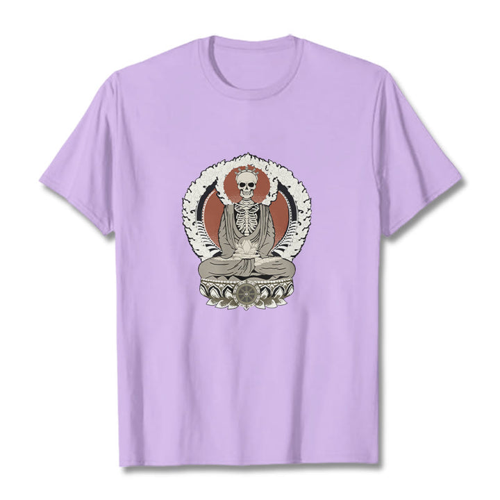 Camiseta con estampado de esqueleto de Buddha Stones - Ciruela - 2XL - image 17