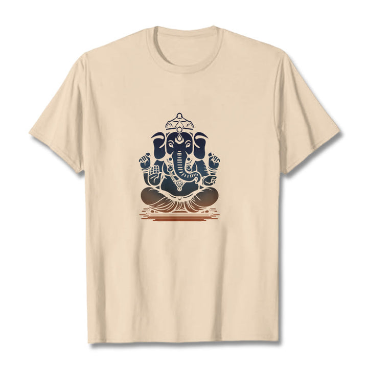 Camiseta con estampado de elefante Ganesh meditando con Buddha Stones - Sopa de mariscos - 2XL - image 8