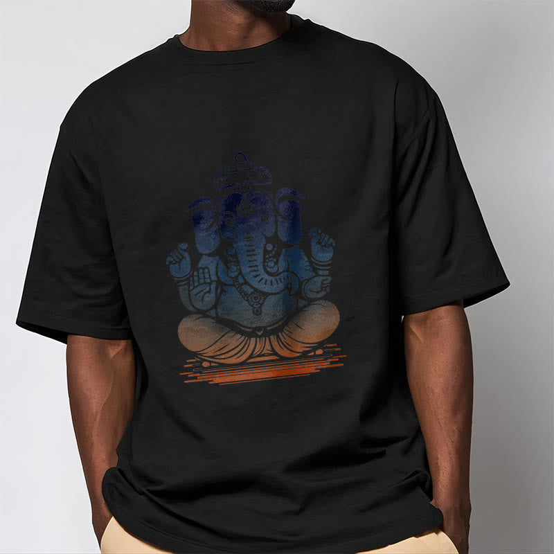 Camiseta con estampado de elefante Ganesh meditando con Buddha Stones - image 5