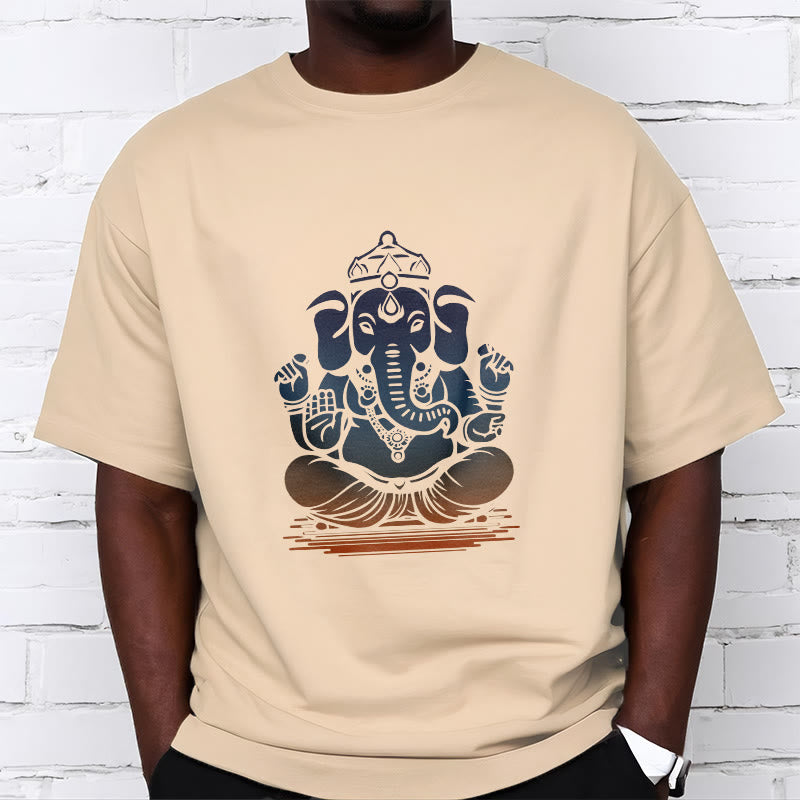 Camiseta con estampado de elefante Ganesh meditando con Buddha Stones - image 10