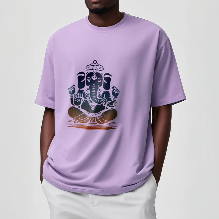 Camiseta con estampado de elefante Ganesh meditando con Buddha Stones - image 18