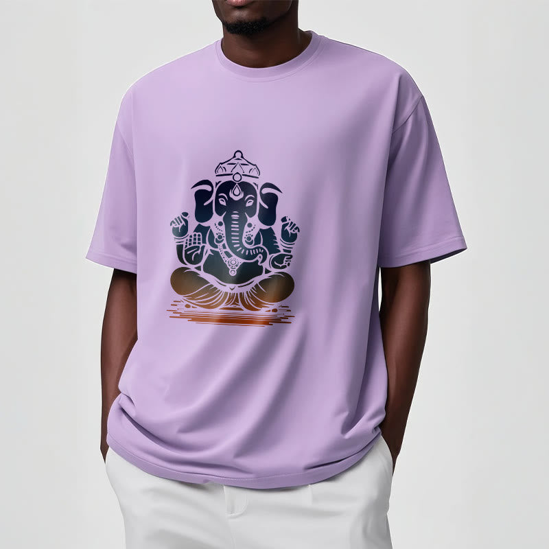 Camiseta con estampado de elefante Ganesh meditando con Buddha Stones - image 17