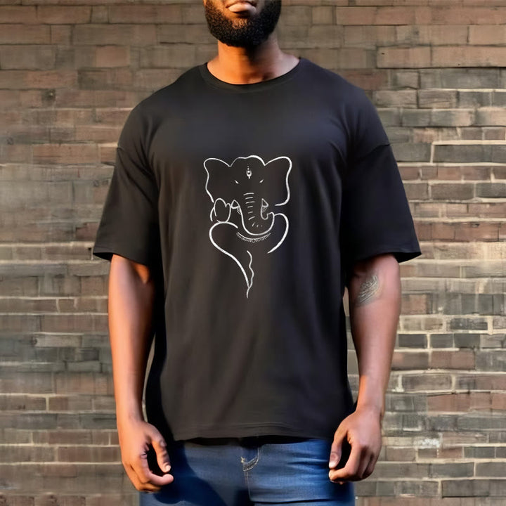 Camiseta con dibujo de elefante Ganesh y Buddha Stones - image 3