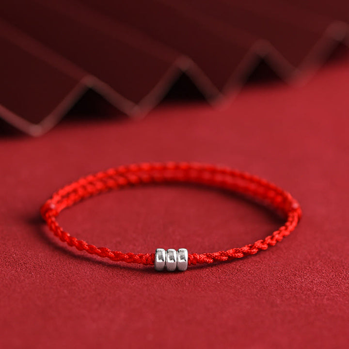 Pulsera trenzada para tobillo con cuentas de plata de ley 925 y Buddha Stones que protegen la suerte - image 12