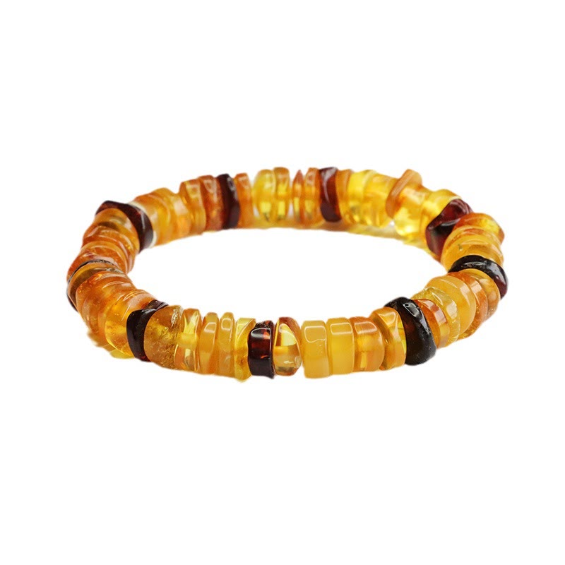 Pulsera de confianza con hebilla de paz y ámbar con Buddha Stones