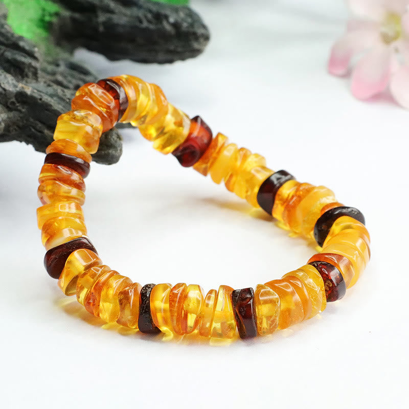 Pulsera de confianza con hebilla de paz y ámbar con Buddha Stones