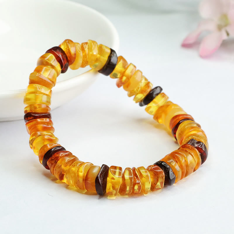 Pulsera de confianza con hebilla de paz y ámbar con Buddha Stones