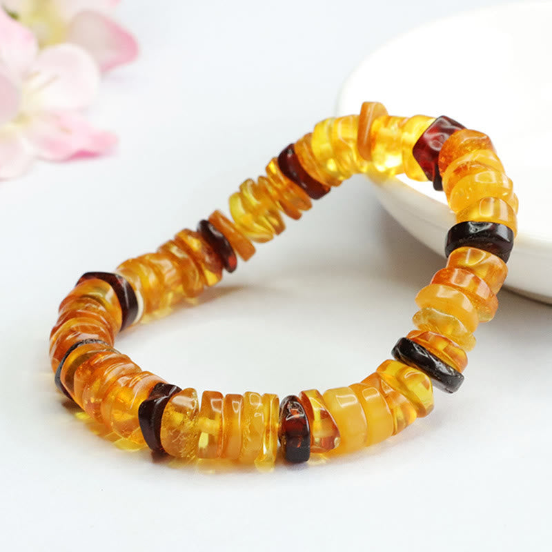 Pulsera de confianza con hebilla de paz y ámbar con Buddha Stones