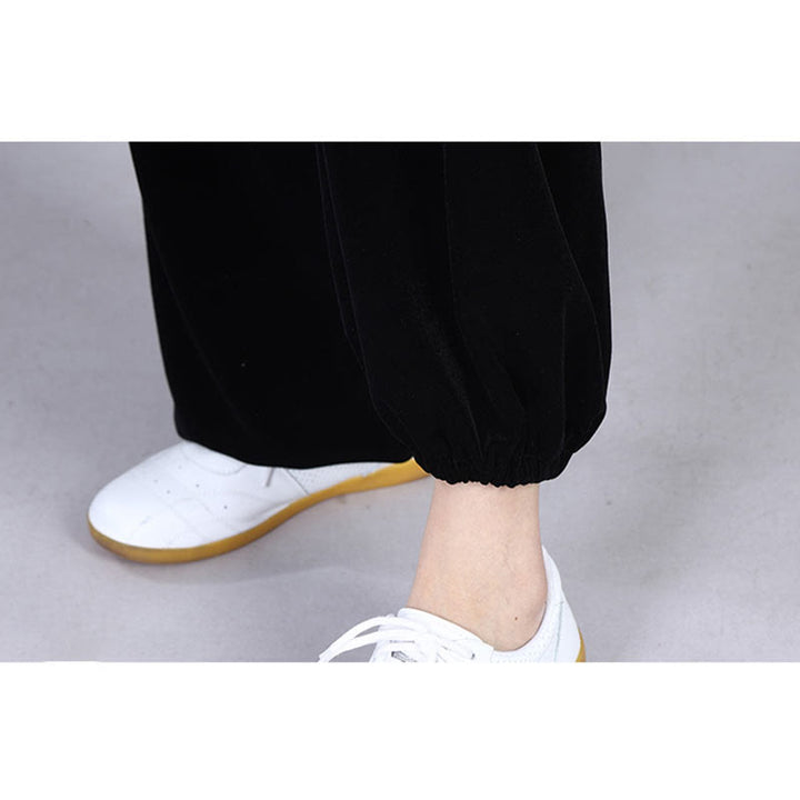 Conjunto de ropa unisex de terciopelo de felpa con Buddha Stones, 2 piezas, otoño e invierno, para meditación, tai chi, qigong y práctica zen - image 6