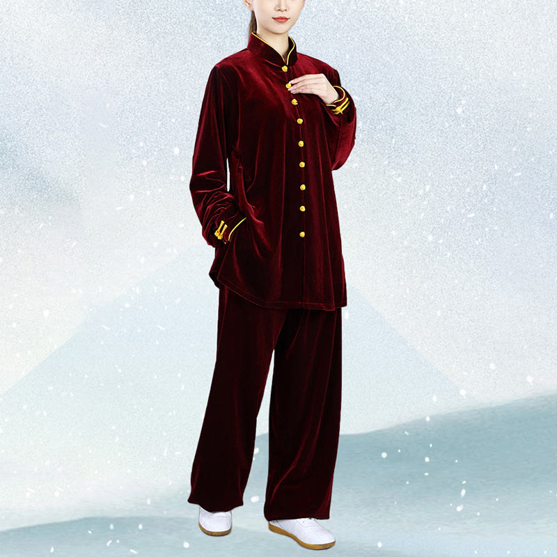 Conjunto de ropa unisex de terciopelo de felpa con Buddha Stones, 2 piezas, otoño e invierno, para meditación, tai chi, qigong y práctica zen - image 10