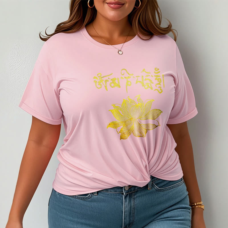 Buddha Stones Camiseta sánscrita Golden Lotus - image 12