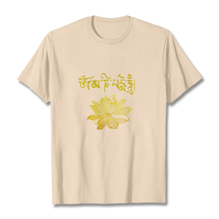 Buddha Stones Camiseta sánscrita Golden Lotus - Sopa de mariscos - 2XL - image 17