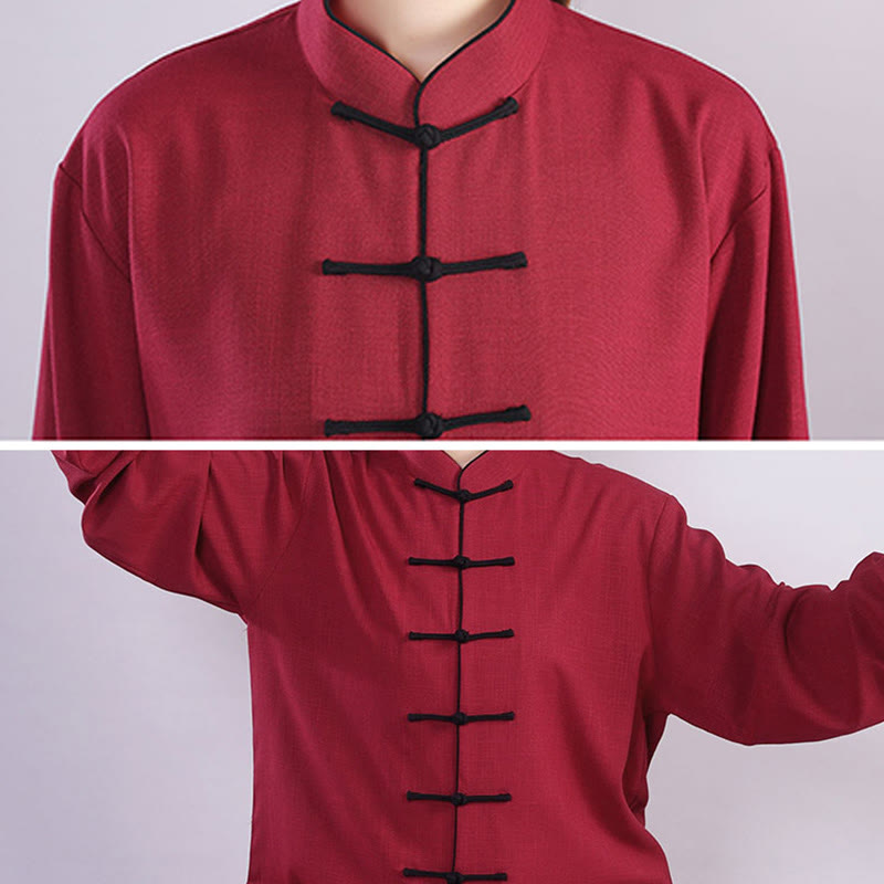 Conjunto de ropa unisex de lino y algodón con diseño de rana y Buddha Stones, para meditación, tai chi, qigong y zen, otoño e invierno, 2 unidades - image 8