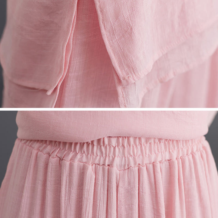 Conjunto de 2 piezas de camisa y pantalones de manga larga para mujer con Buddha Stones y ropa de meditación