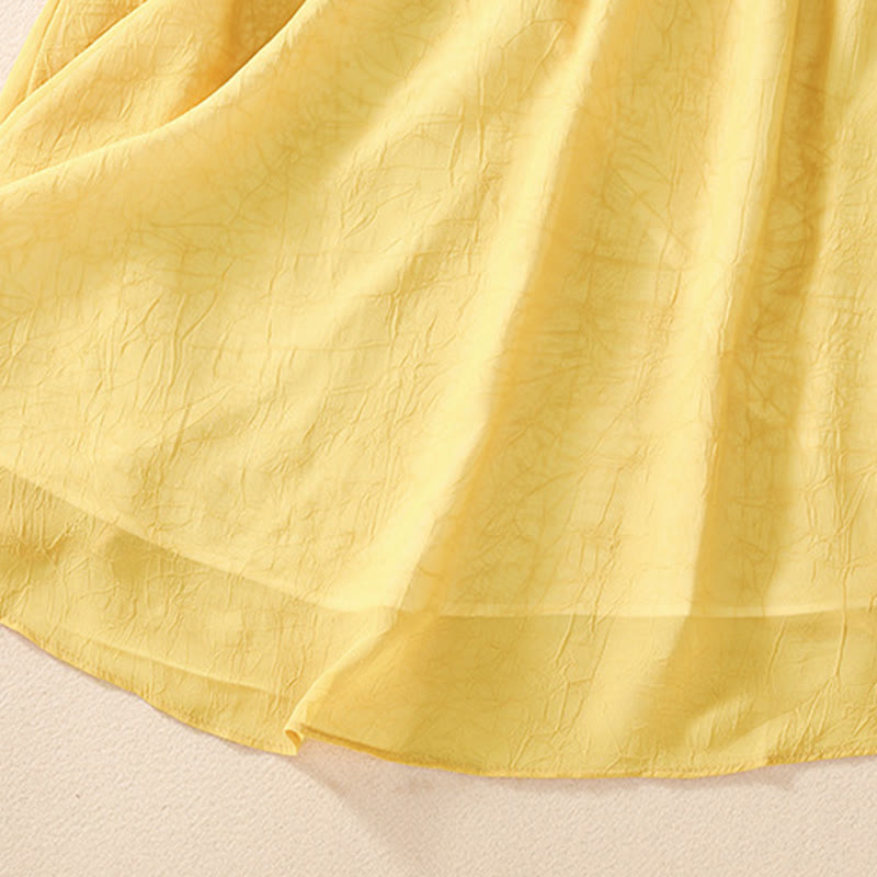 Vestido camisero con botones de rana y bordado de flores para mujer de Buddha Stones, pantalones de pierna ancha - image 11