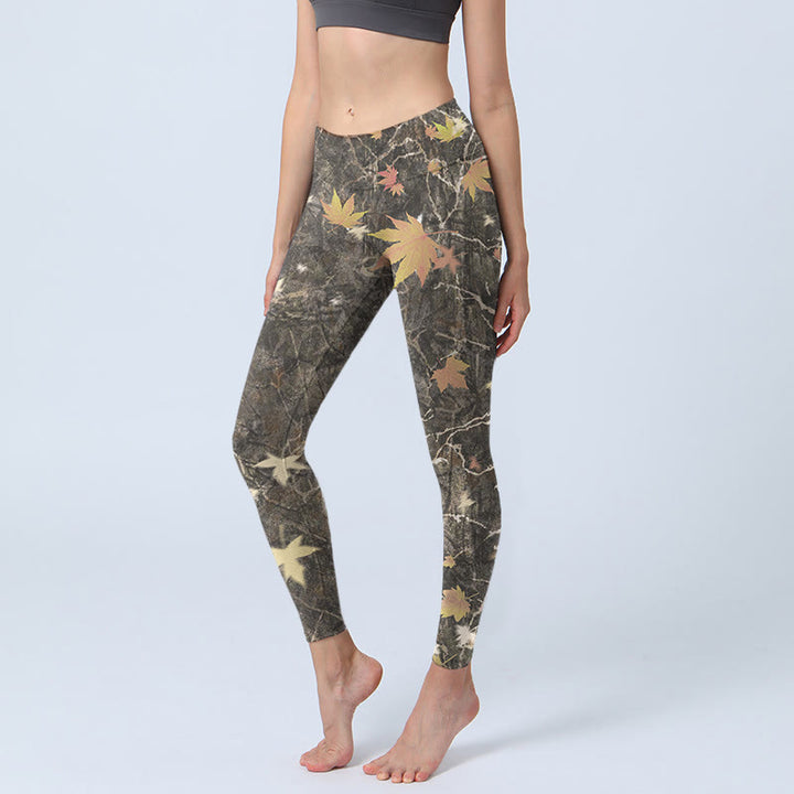 Leggings deportivos con estampado de Buddha Stones para mujer - Verde mar oscuro - US18，UK/AU22，EU50 (4XL) - image 1