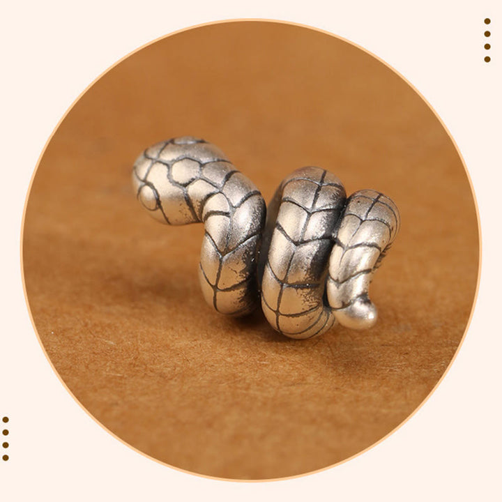 Pulsera de la suerte con anillo y moneda del año de la serpiente en plata de ley 925 con hilo rojo y Buddha Stones - image 16