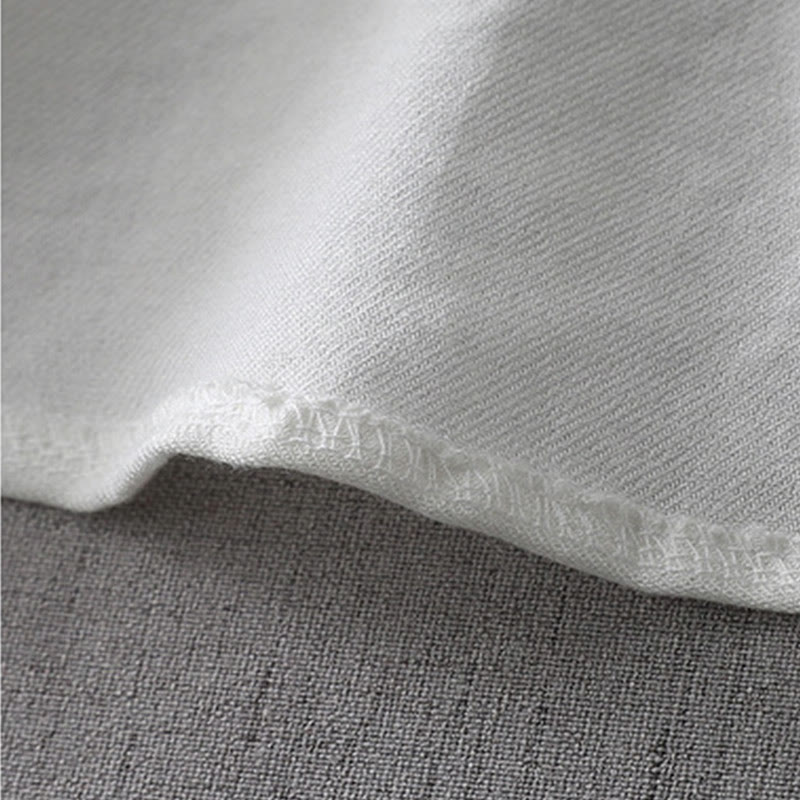 Camisa de manga larga con botones de color liso para mujer con Buddha Stones - image 9