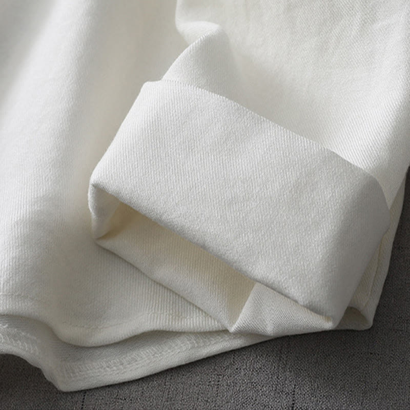 Camisa de manga larga con botones de color liso para mujer con Buddha Stones - image 7