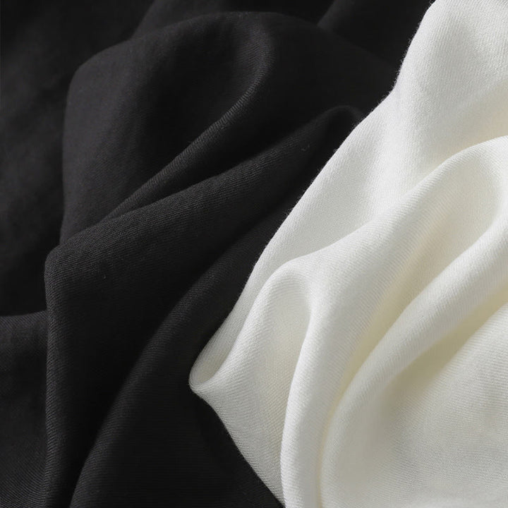 Camisa de manga larga con botones de color liso para mujer con Buddha Stones - image 12