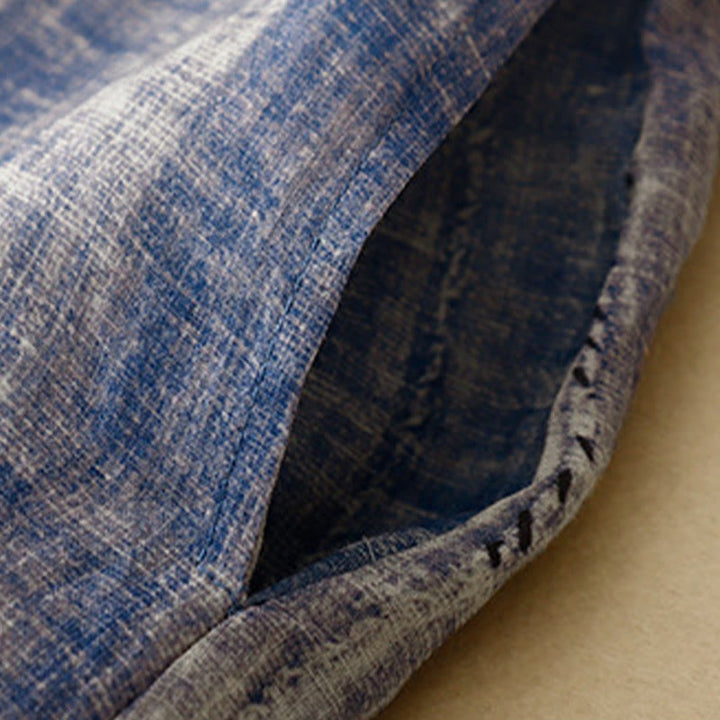 Camisa de algodón de manga larga con botones y efecto tie-dye con Buddha Stones - image 6