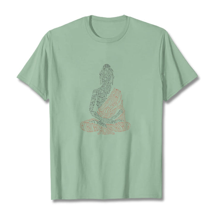 Camiseta con Buddha Stones de Buda, deja ir esa mierda - Verde pálido - 2XL - image 14