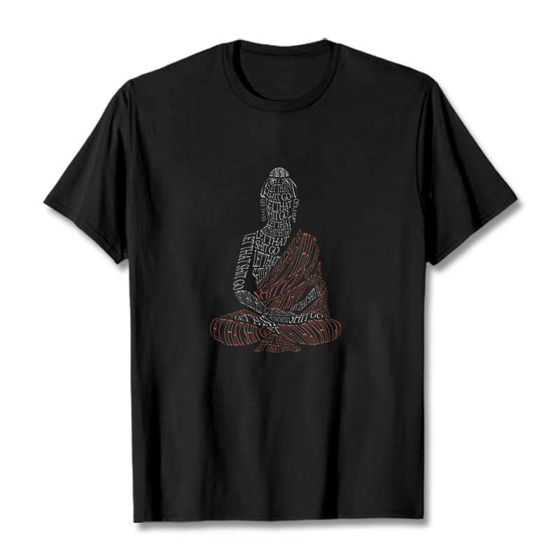 Camiseta con Buddha Stones de Buda, deja ir esa mierda - Negro - 2XL - image 5