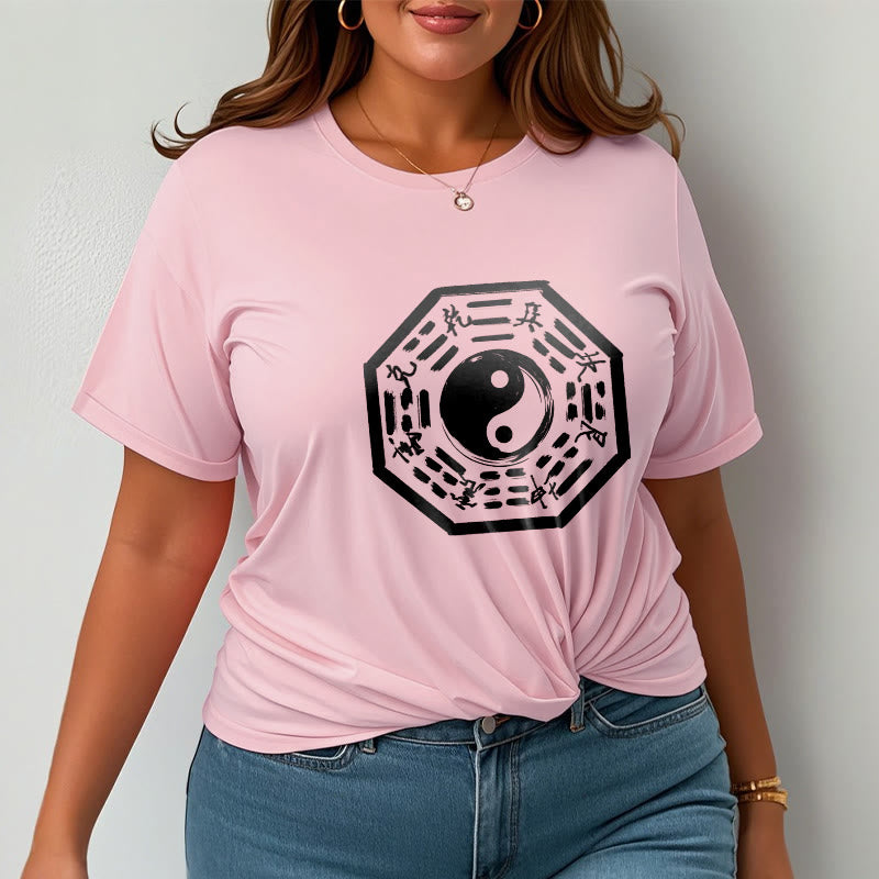 Camiseta de algodón con estampado Ba Gua y Buddha Stones - image 20