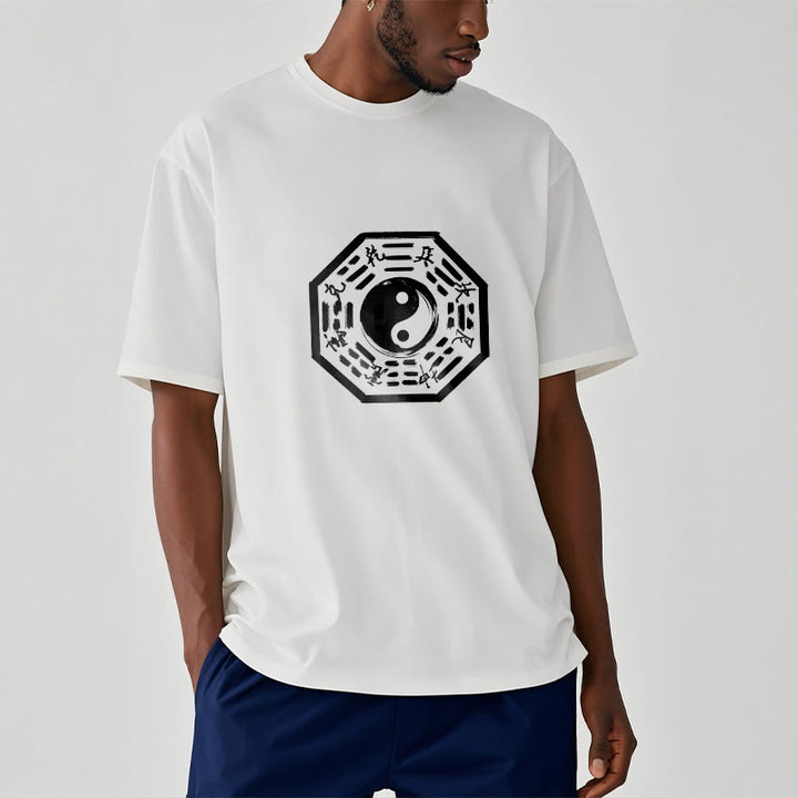 Camiseta de algodón con estampado Ba Gua y Buddha Stones - image 7