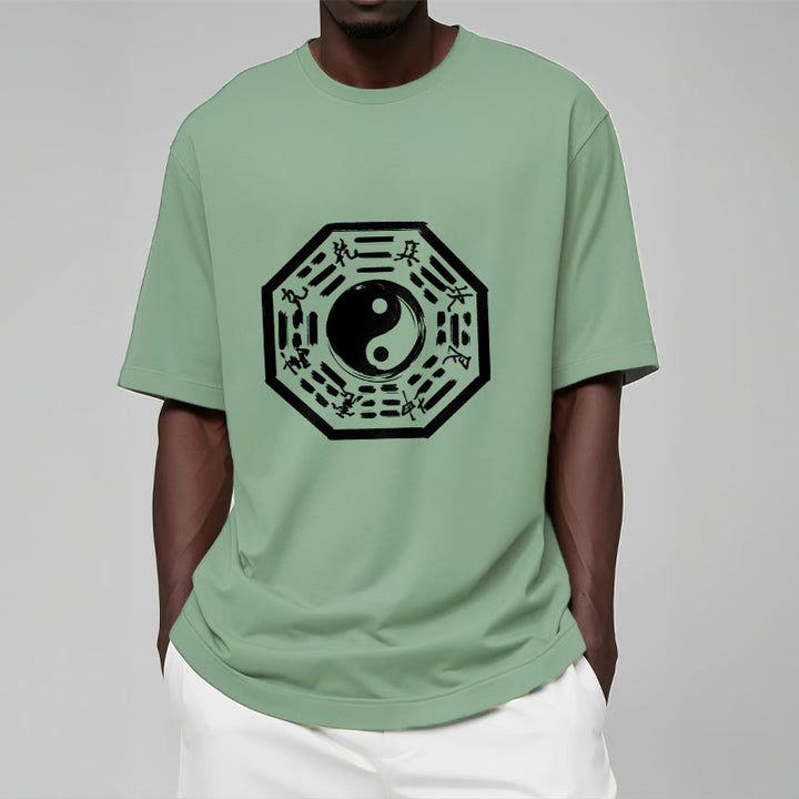 Camiseta de algodón con estampado Ba Gua y Buddha Stones - image 15