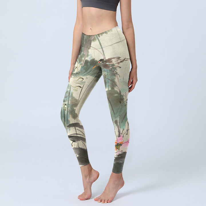 Leggings de yoga para mujer con estampado de Buddha Stones - Beige - US18，UK/AU22，EU50 (4XL) - image 1
