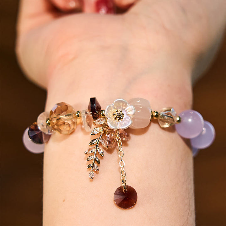 Pulsera curativa con Buddha Stones, cristal azul, amatista, piedra solar, aventurina verde