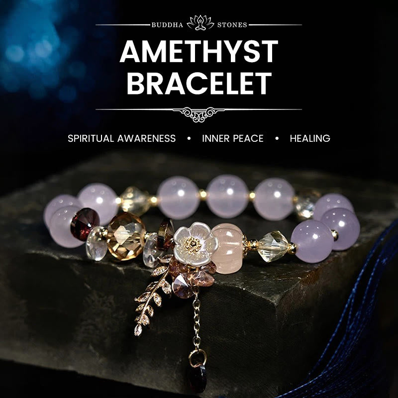Pulsera curativa con Buddha Stones, cristal azul, amatista, piedra solar, aventurina verde