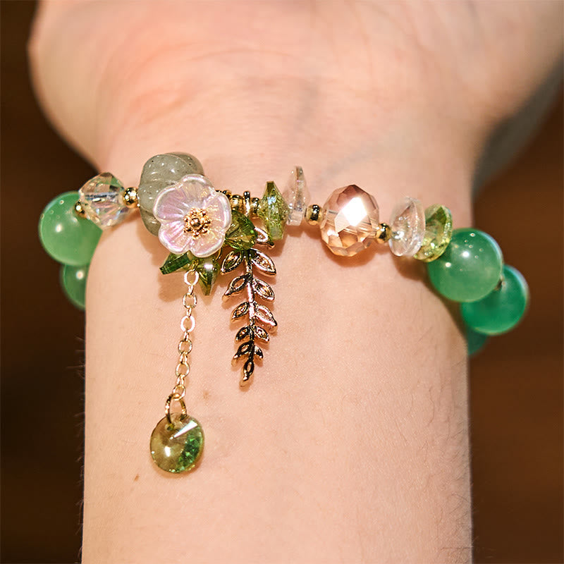 Pulsera curativa con Buddha Stones, cristal azul, amatista, piedra solar, aventurina verde