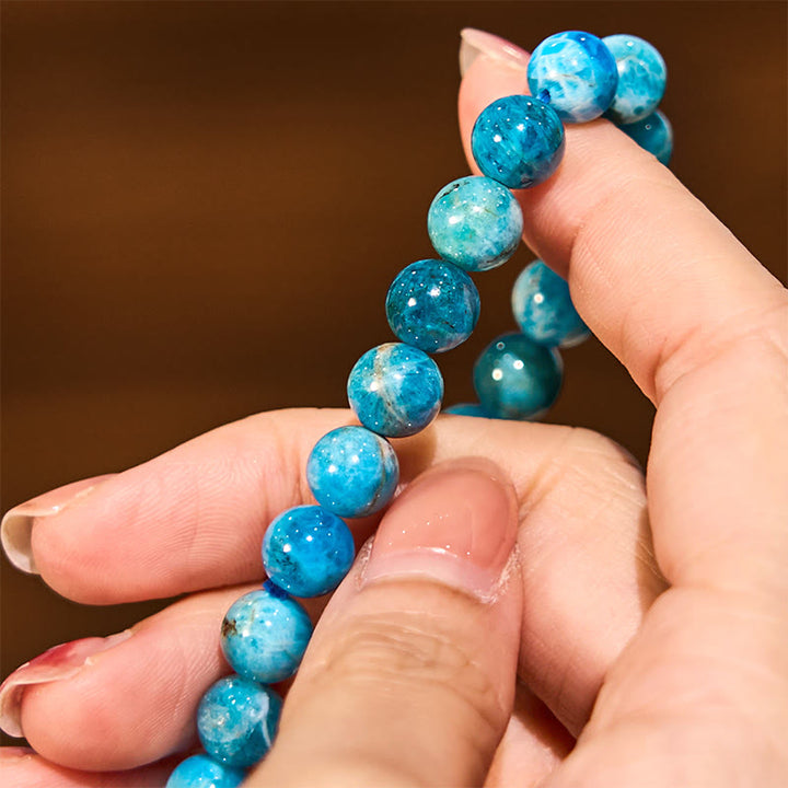 Pulsera de motivación de apatita con Buddha Stones