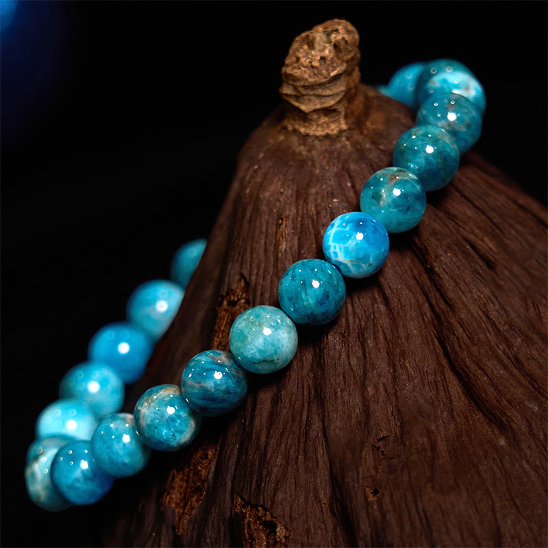 Pulsera de motivación de apatita con Buddha Stones