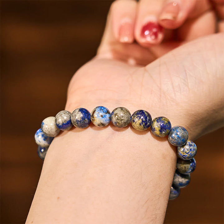 Pulsera positiva de cuidado personal con piedra de Buda y lazurita